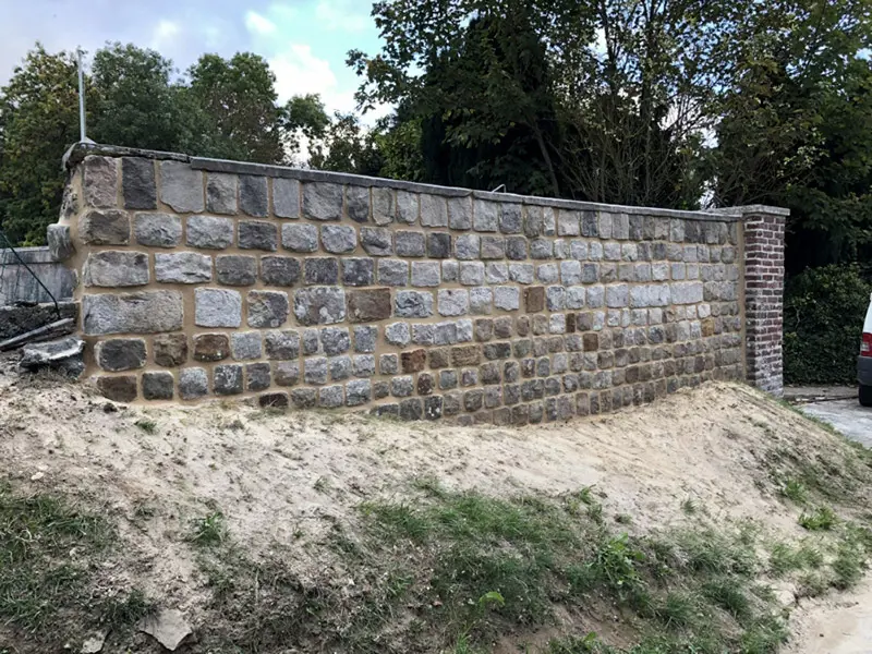 Muret en grès – après travaux