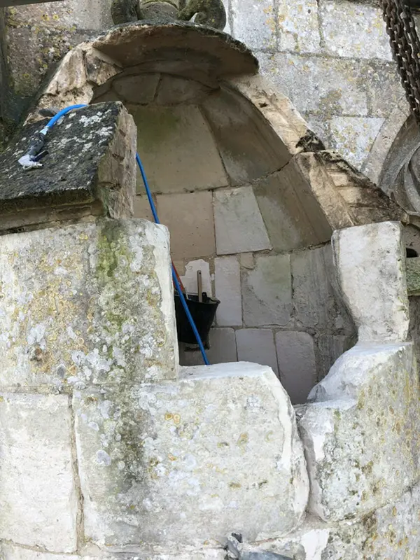 Travaux de restauration – coupole d’une tourelle