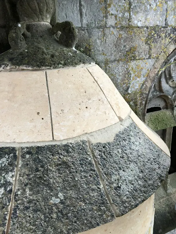 Travaux de restauration – coupole d’une tourelle